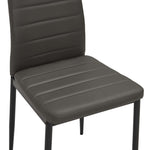 Dining Chairs 4 pcs Grey faux Leather