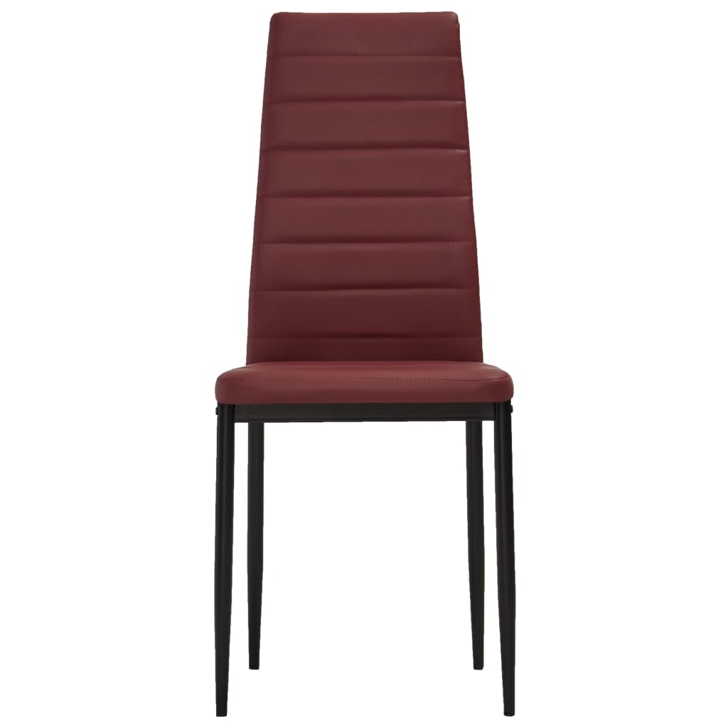 Dining Chairs 4 pcs Bordeaux Red Faux Leather