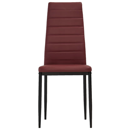 Dining Chairs 4 pcs Bordeaux Red Faux Leather