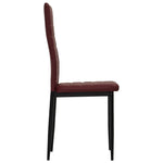 Dining Chairs 4 pcs Bordeau Red faux Leather