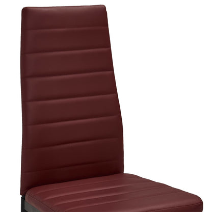 Dining Chairs 4 pcs Bordeaux Red Faux Leather