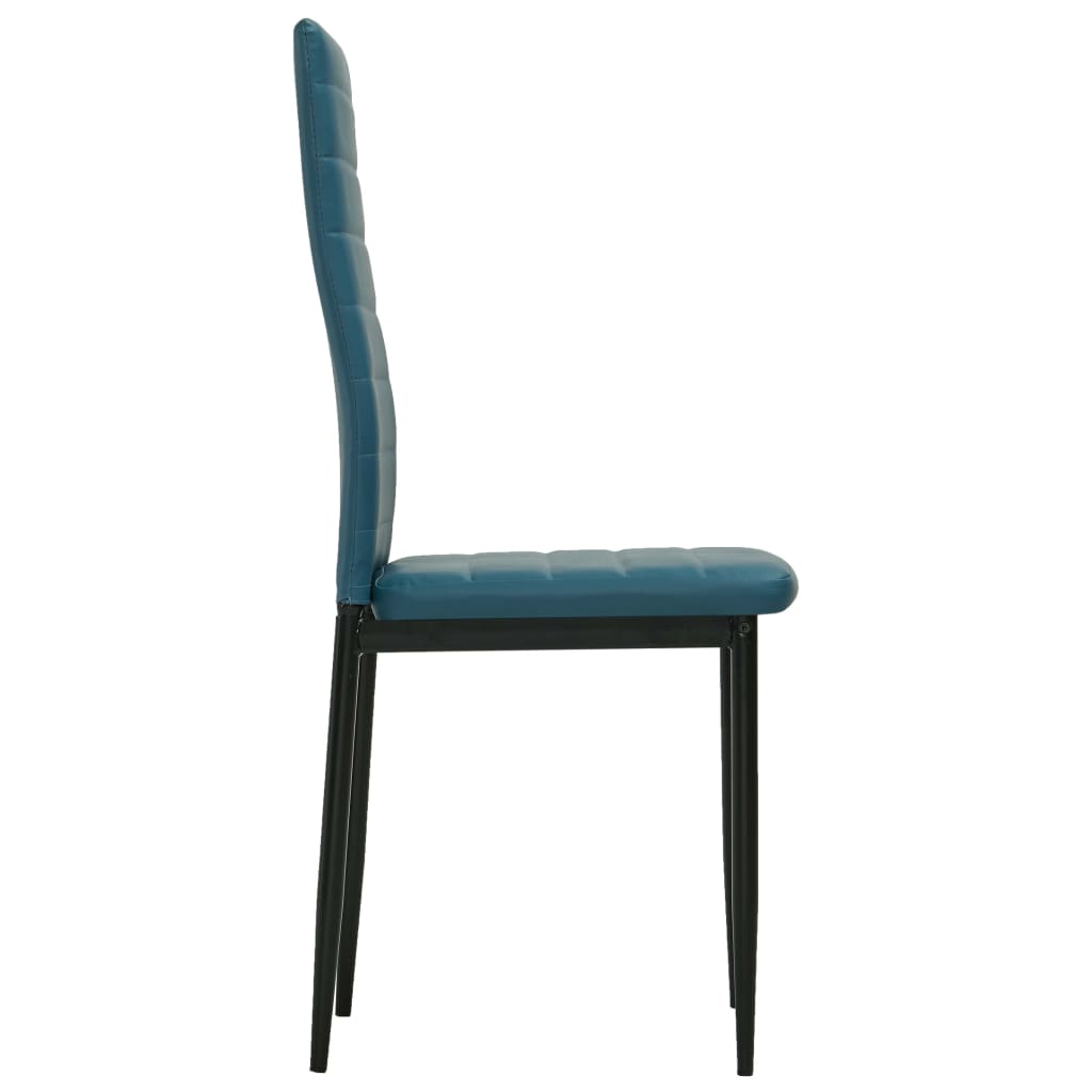 Dining Chairs 2 pcs Sea Blue Faux Leather