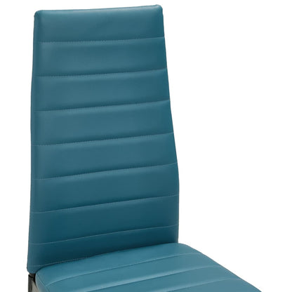 Dining Chairs 2 pcs Sea Blue Faux Leather
