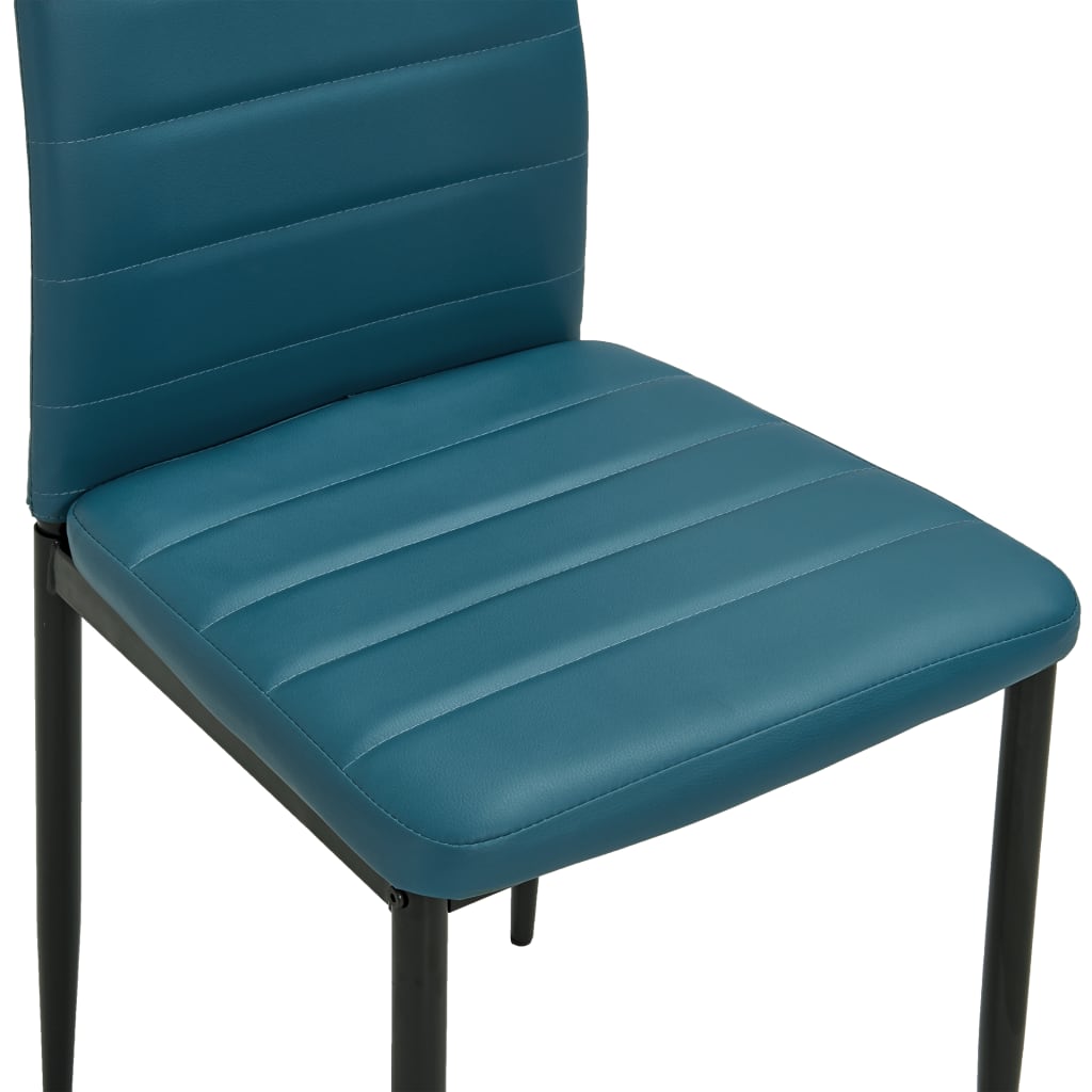 Dining Chairs 2 pcs Sea Blue Faux Leather
