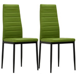 Dining Chairs 2 pcs Lime Green faux Leather