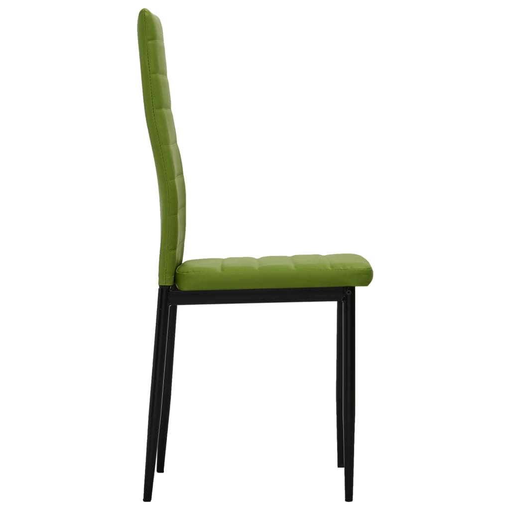 Dining Chairs 2 pcs Lime Green Faux Leather