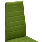 Dining Chairs 2 pcs Lime Green faux Leather