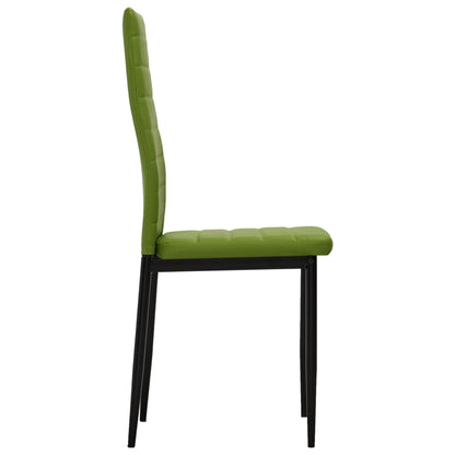 Dining Chairs 4 pcs Lime Green Faux Leather