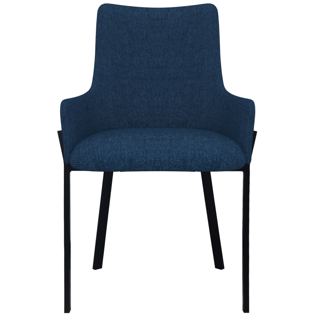 Dining Chairs 2 pcs Blue Fabric
