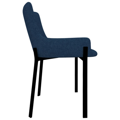 Dining Chairs 2 pcs Blue Fabric