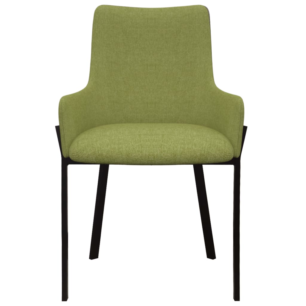 Dining Chairs 2 pcs Green Fabric