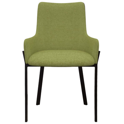 Dining Chairs 2 pcs Green Fabric