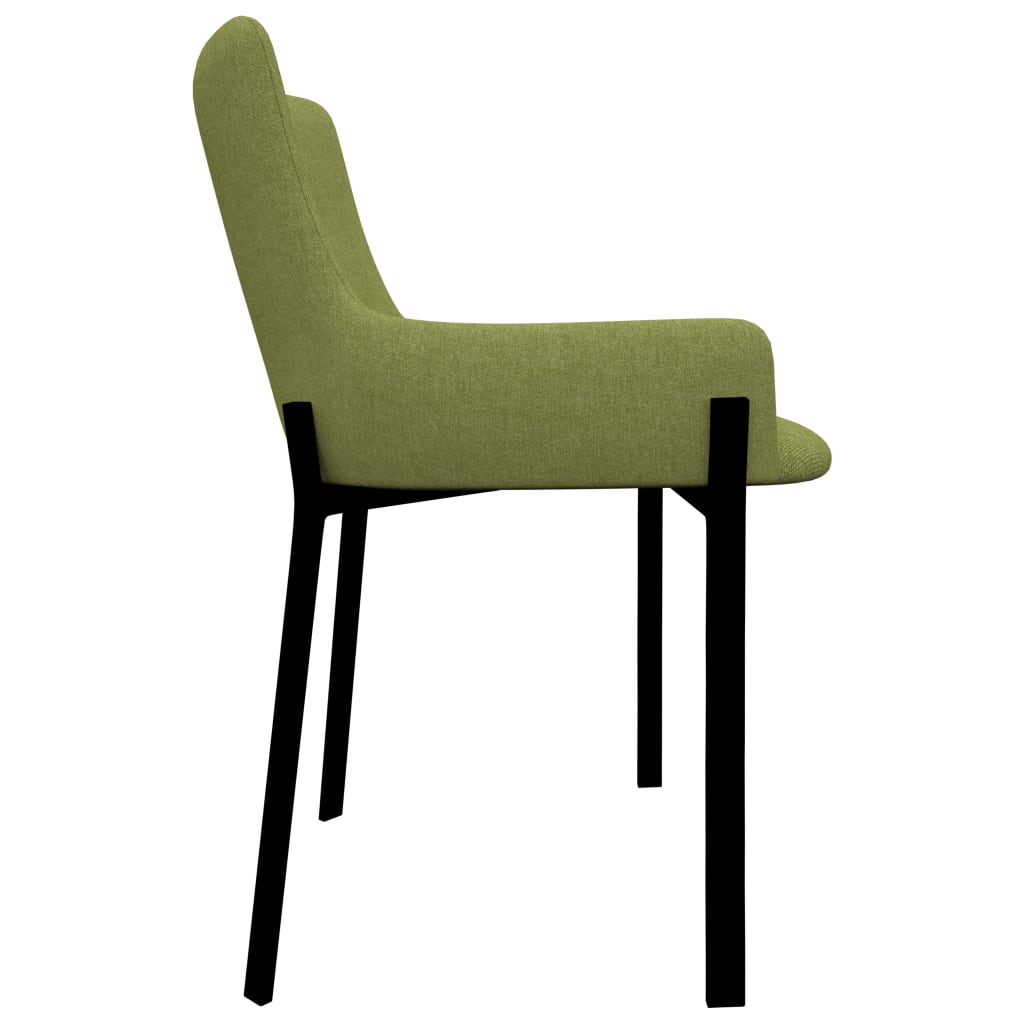 Dining Chairs 2 pcs Green Fabric