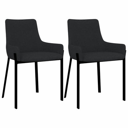 Dining Chairs 2 pcs Black Fabric