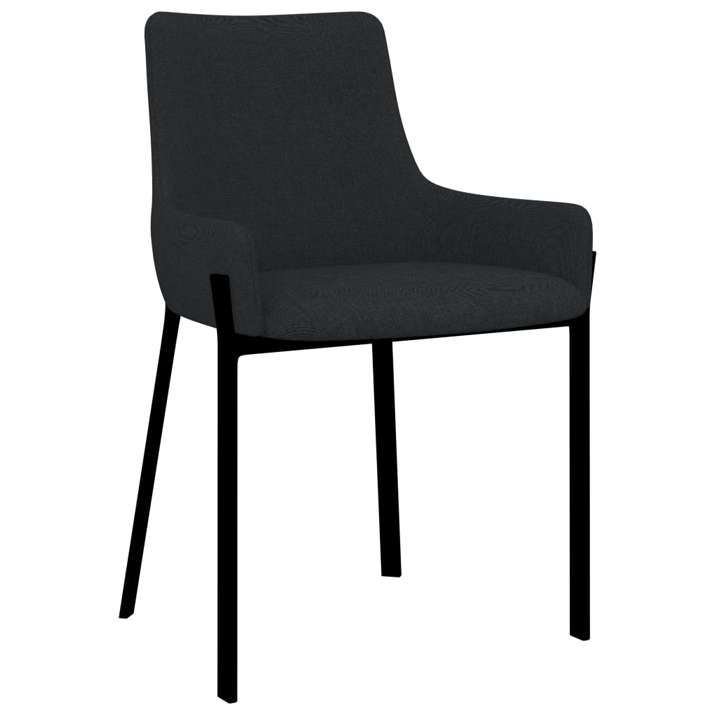Dining Chairs 2 pcs Black Fabric