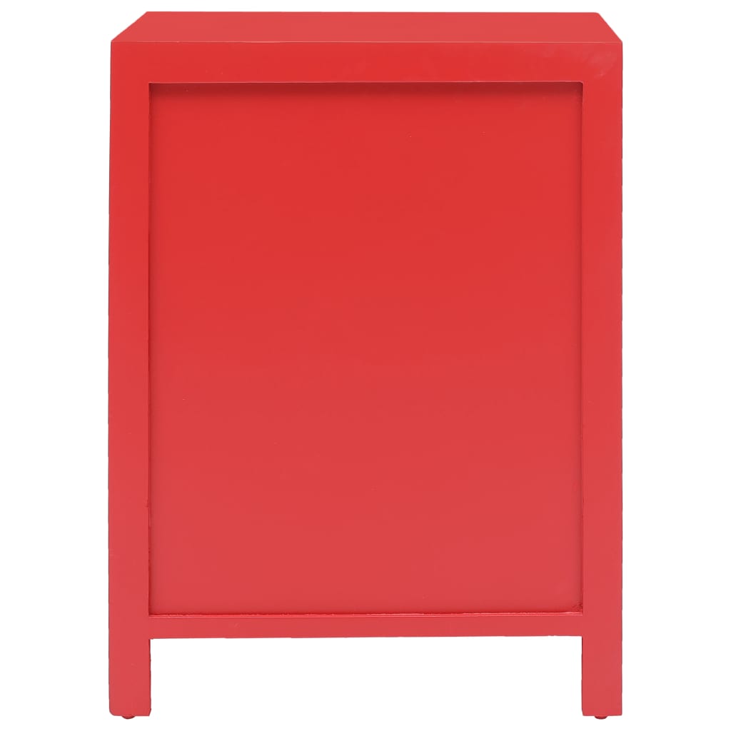 Bedside Cabinet Red