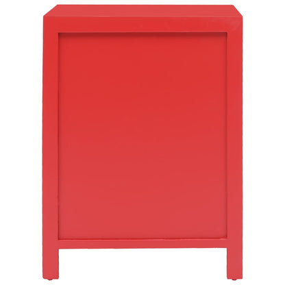 Bedside Cabinet Red