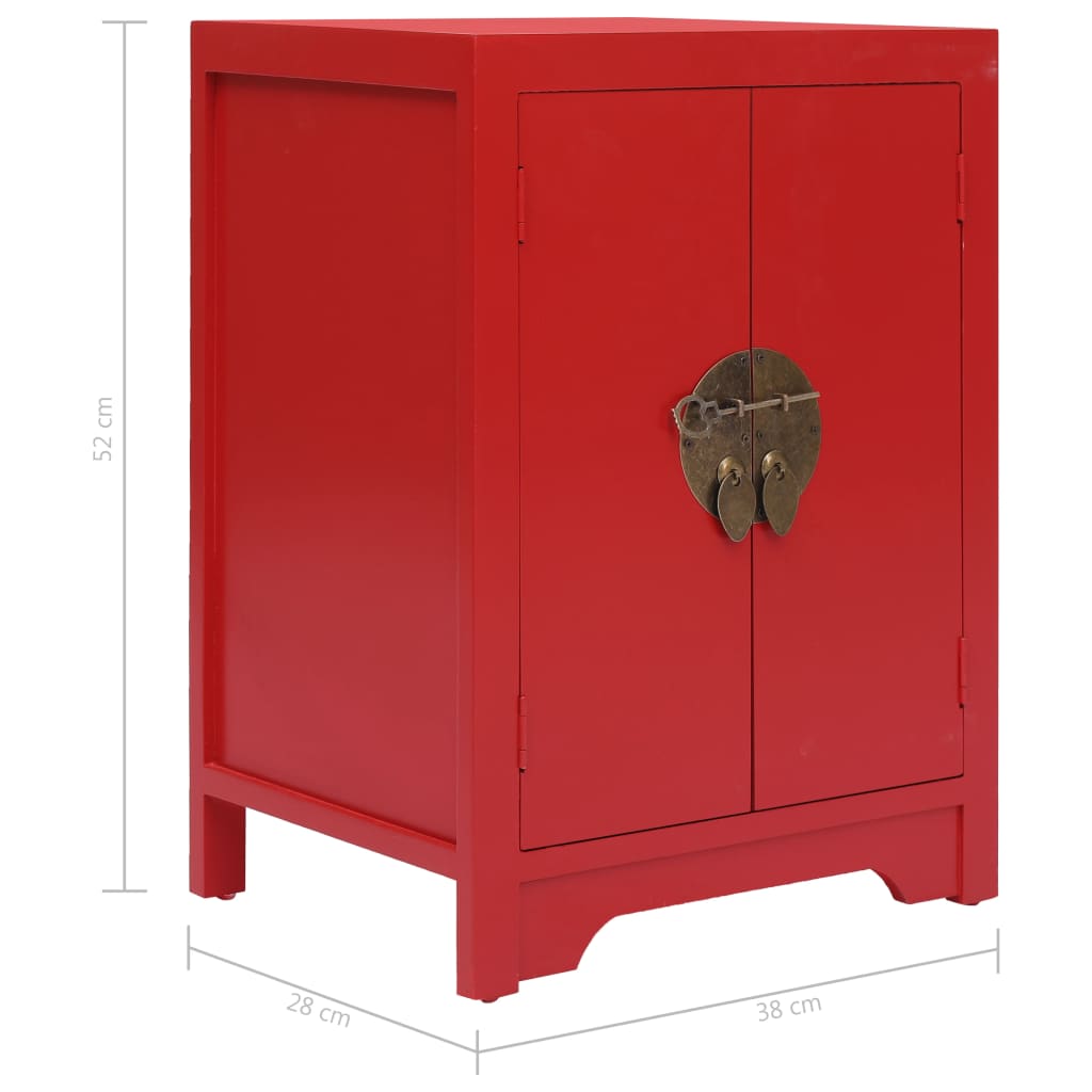 Bedside Cabinet Red