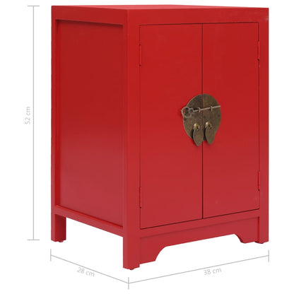 Bedside Cabinet Red