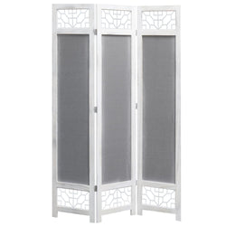 3-Panel Room Divider Grey