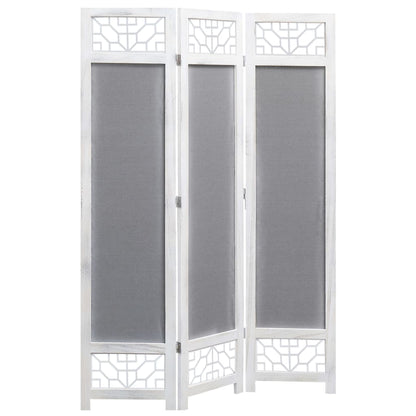 3-Panel Room Divider Grey