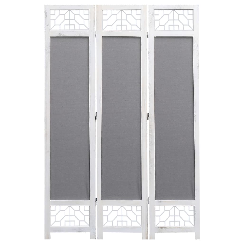 3-Panel Room Divider Grey