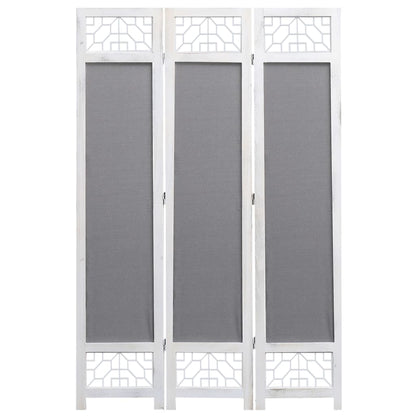 3-Panel Room Divider Grey