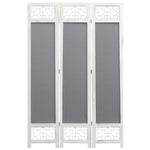 3-Panel Room Divider Grey