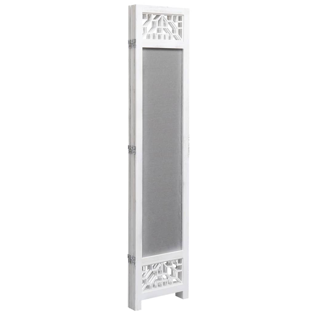 4-Panel Room Divider Grey