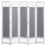 5-Panel Room Divider Grey