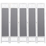 5-Panel Room Divider Grey