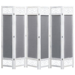 6-Panel Room Divider Grey