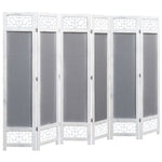 6-Panel Room Divider Grey