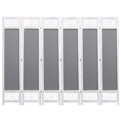 6-Panel Room Divider Grey