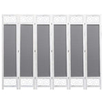 6-Panel Room Divider Grey