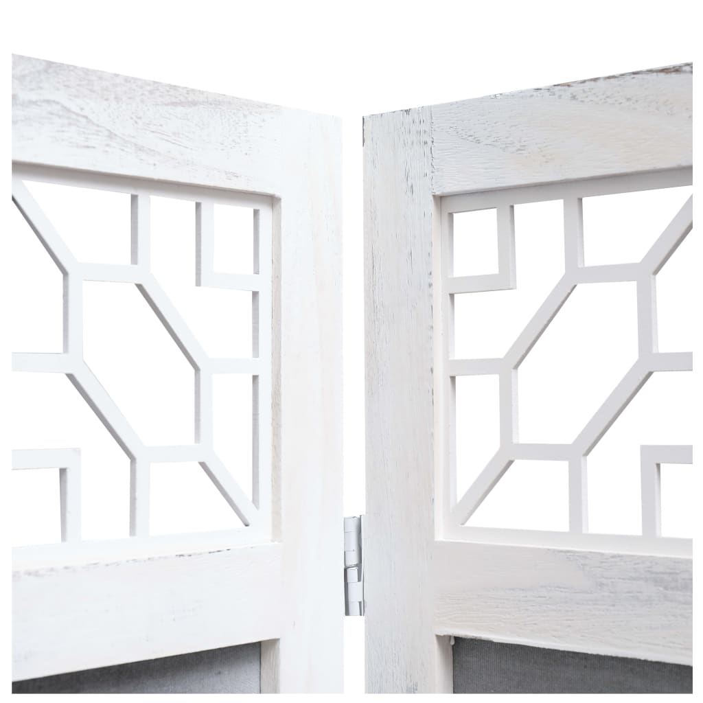 6-Panel Room Divider Grey