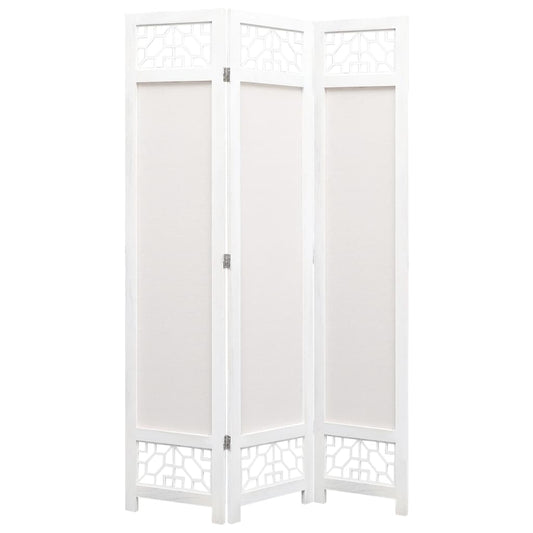 3-Panel Room Divider Cream