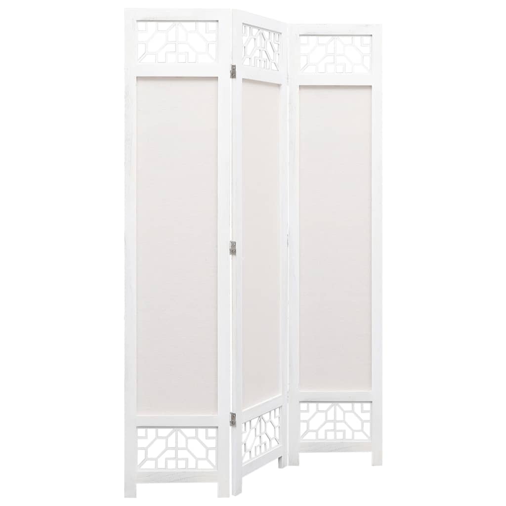 3-Panel Room Divider Cream