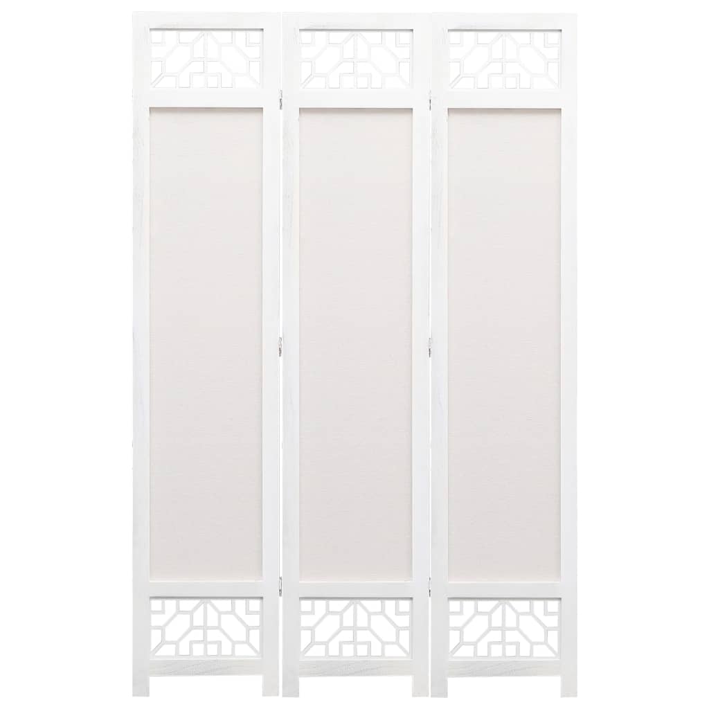 3-Panel Room Divider Cream