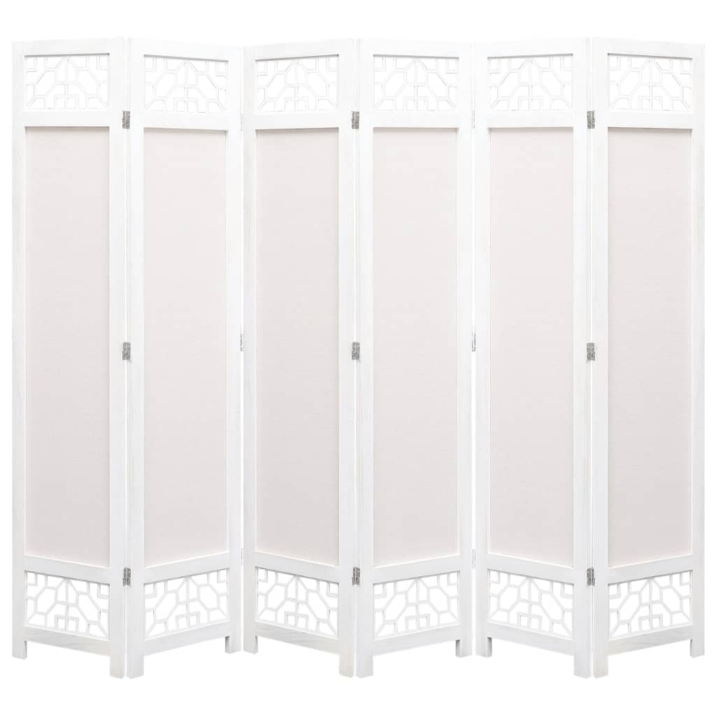 6-Panel Room Divider Cream