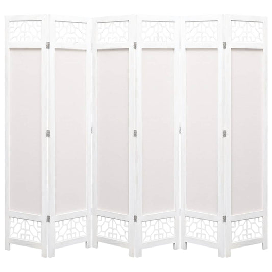 6-Panel Room Divider Cream