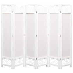 6-Panel Room Divider Cream