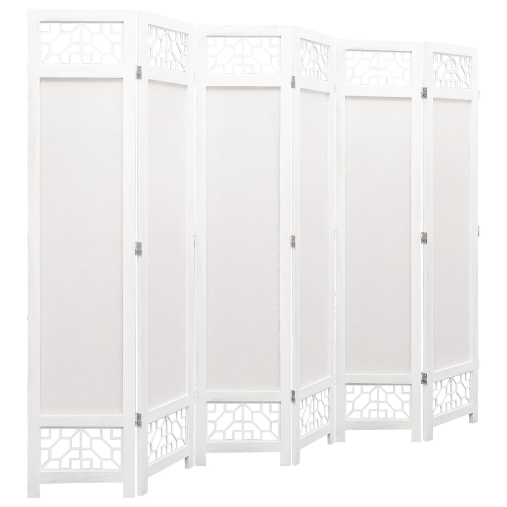 6-Panel Room Divider Cream