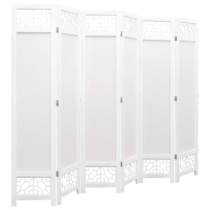 6-Panel Room Divider Cream