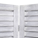 3-Panel Wood Room Divider Grey