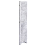 4-Panel Wood Room Divider Grey