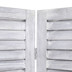 4-Panel Wood Room Divider Grey