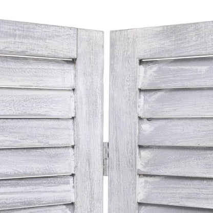 5-Panel Wood Room Divider Grey