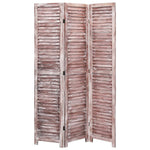 3-Panel Room Divider -Brown