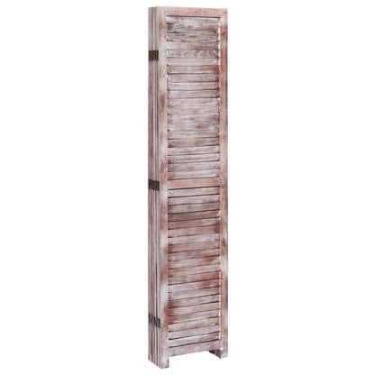 3-Panel Room Divider Brown